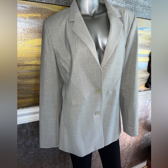 Nordstrom’s Garfield & Marks Light Tan and metallic Jacket Size 14 - Picture 9 of 9
